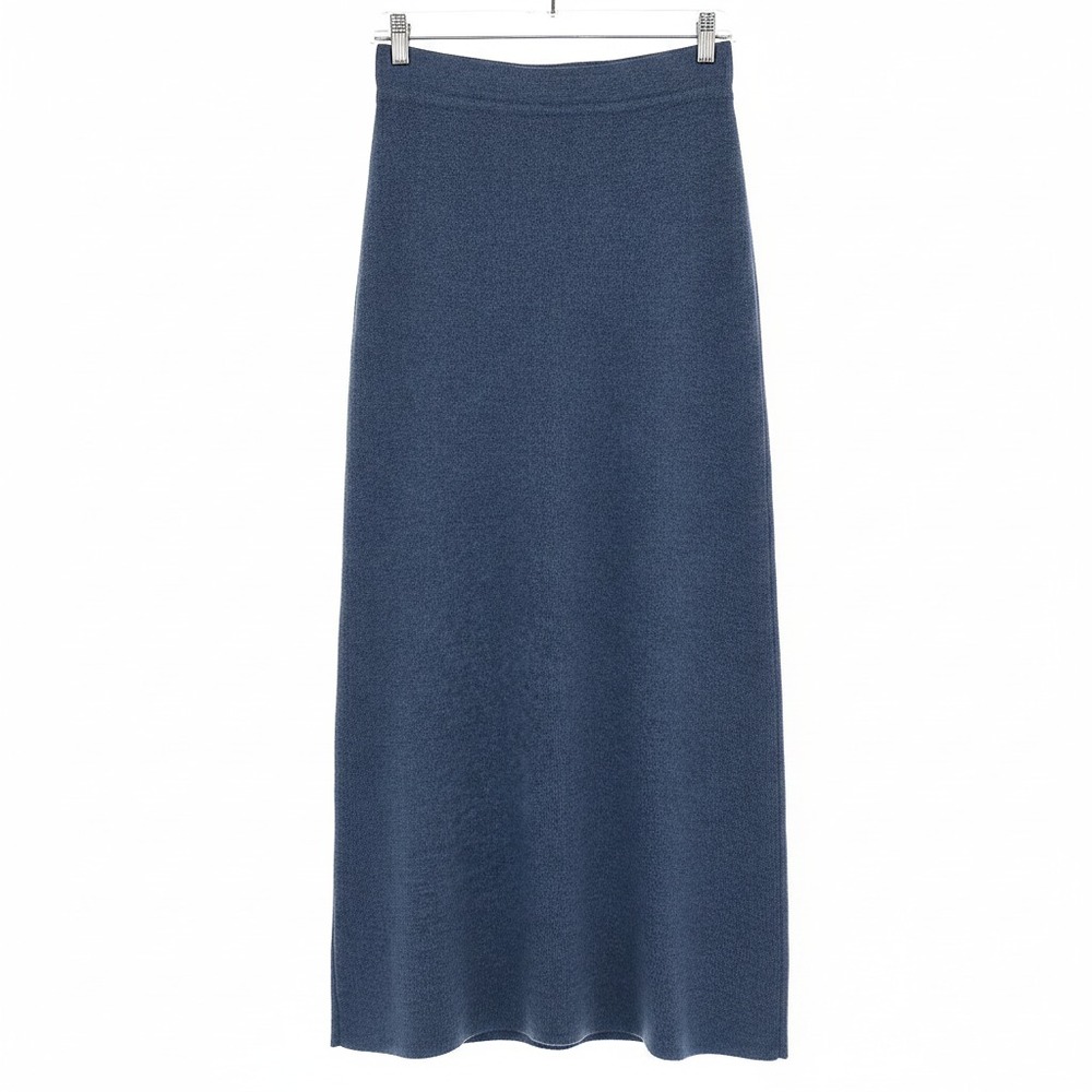 L.L. Bean Blue Knit Maxi Skirt | Womens S